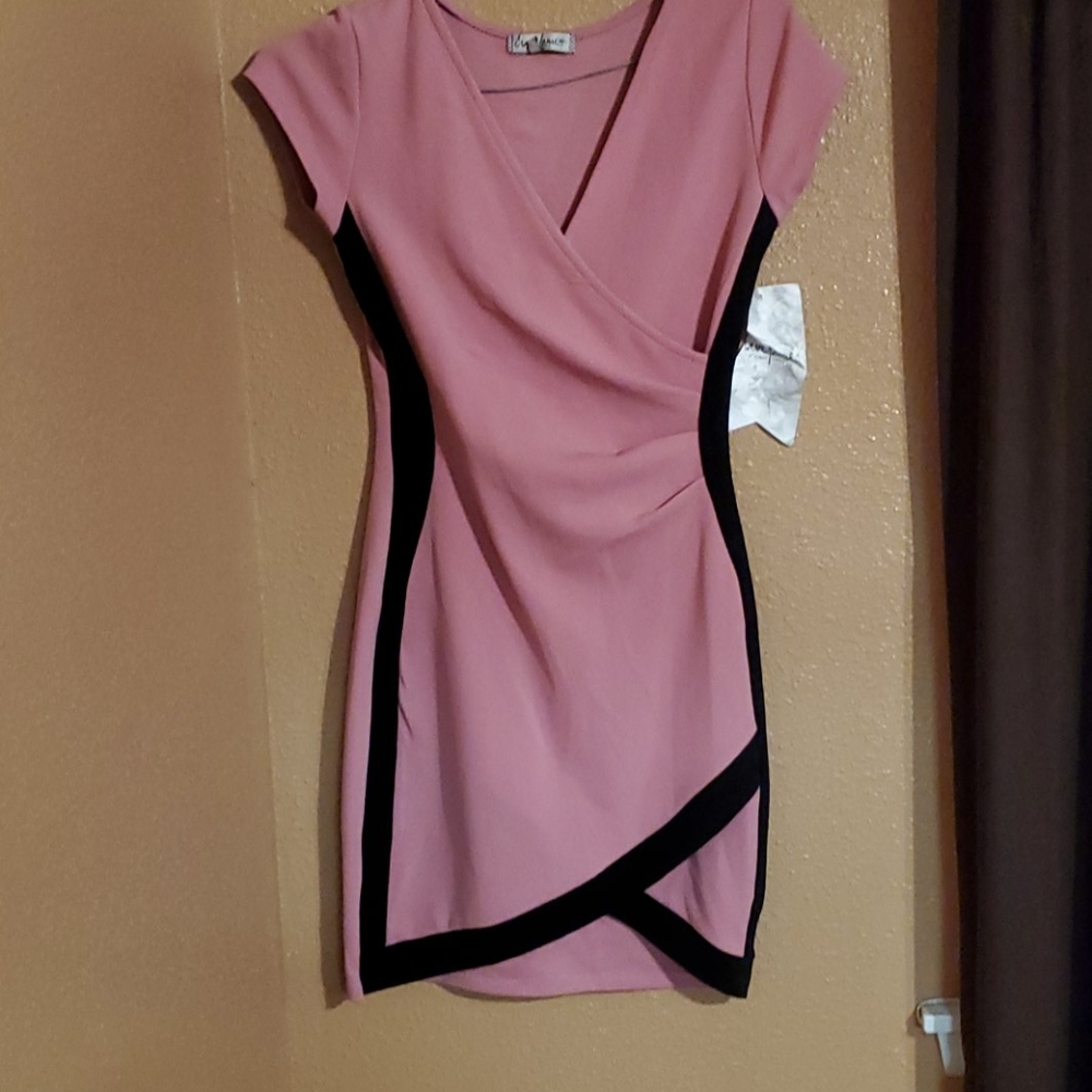 Black and mauve dress